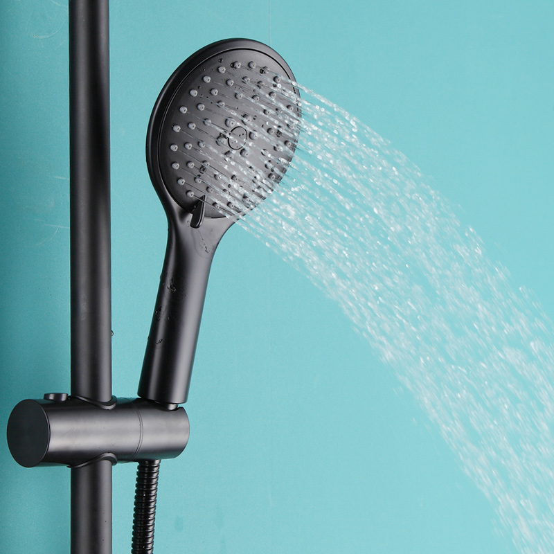 Thermostatic Shower Faucet Set Bathroom Shower Black Shower System Set
