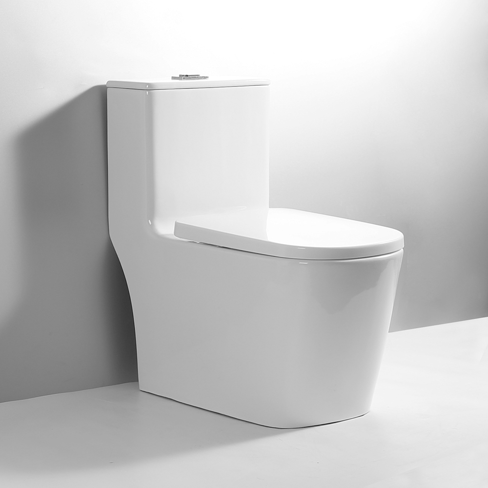 American Style Ceramic Sanitary Ware Wc Water Saving Siphon Flushing Water Closet One Piece Toilet