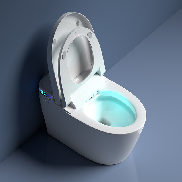 Ceramic Bathroom Modern Style Full-automatic Wash Down Electric Seat Cover Smart Toilet One Piec Toliet