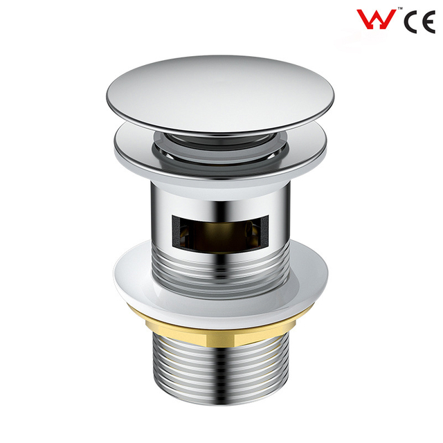 Bathroom Brass Brass Pop Up Sink Drain Waste Basin Strainer